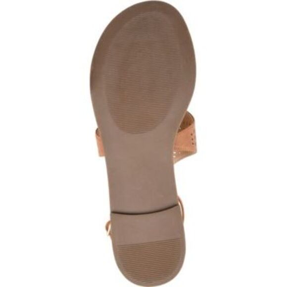 JOURNEE COLLECTION Womens Brown Half-Caged Niobi Thong Sandals Shoes 7.5 M